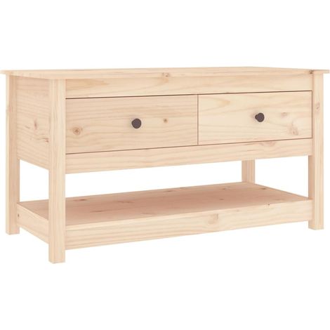 Mesa de centro de madera maciza de pino 102x49x55 cm vidaXL (1/5)
