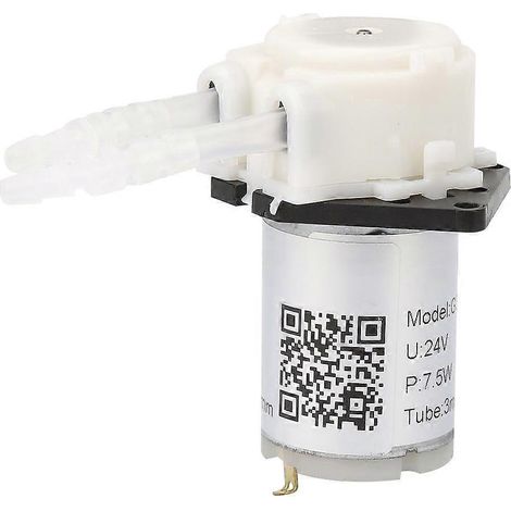 Tête de tuyau péristaltique pour pompe doseuse DIY pour analyse chimique en laboratoire d'aquarium (blanc, 24 V, 3 x 5)