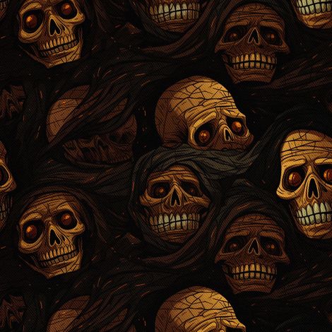 Tela decorativa para exteriores Oxford - Motivo de calavera I DX4187 (1/5)