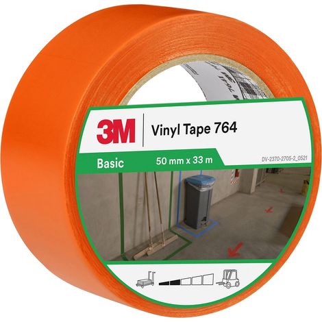 3M Nastro in vinile multiuso 764I arancione, 50 mm x 33 m (1/4)