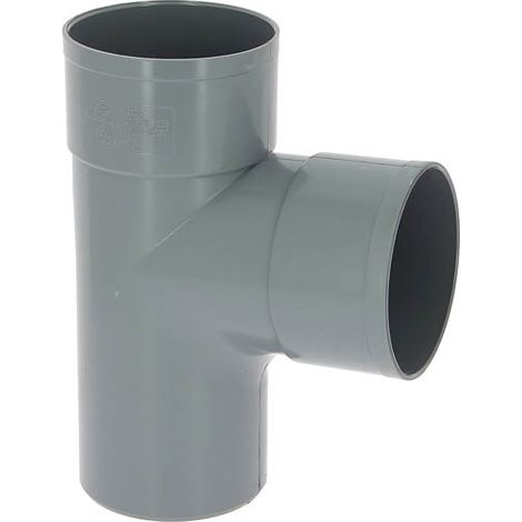 Adequa – Culotte PVC mâle-femelle 87°30 Ø100 – Raccord évacuation pour espaces confinés – Circonférence femelle anti-ovalisation (1/4)