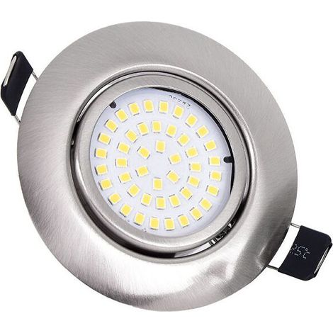 LED Spots Encastrables 1pc Orientable Rond 5W Ultraslim Blanc Chaud 3000K 220V IP44 éclairage plafond encastré pour salle de bain,Cuisine,Salon,Couloir (1/5)