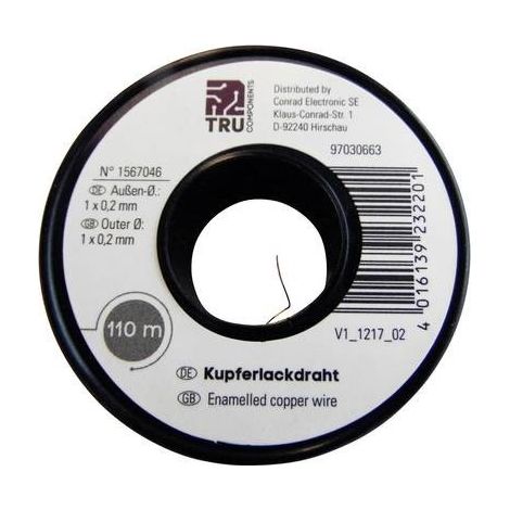 TRU COMPONENTS FILO DI RAME SMALTATO DIAMETRO (CON ISOLANTE)1 MM 6 M
