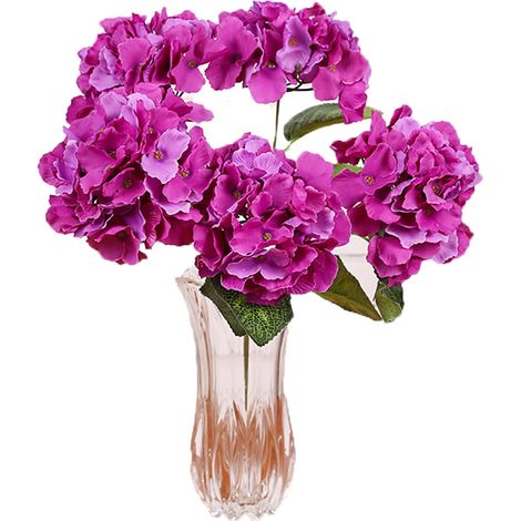 Bouquet De Fleurs Artificielles En Soie - Décoration Réaliste Pour Maison Et Fête - Couleur Violette - 1 Pièce (1/2)