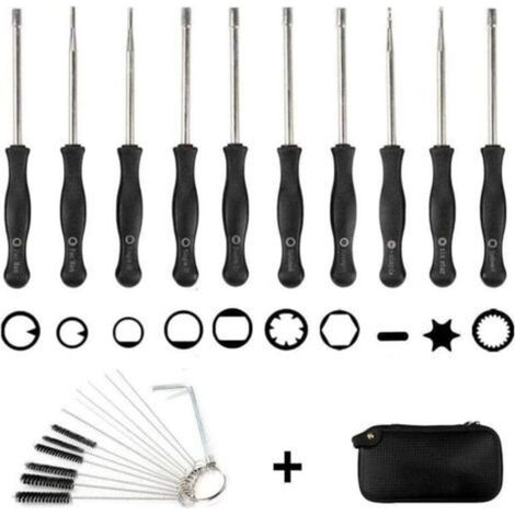 Set of 10 carburetor screwdrivers + EVA bag + cleaning brush, carburetor adjustment tool set. Carburetor screwdriver tool.