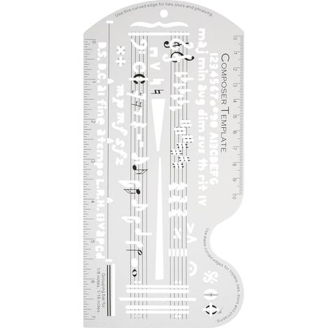 Règle portable en plastique pour le dessin de portées, outil (1/5)