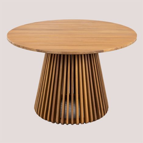 SKLUM Runder Gartentisch Ø120 cm aus Mura-Akazienholz Akazie Braun