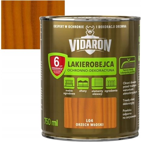Vernice protettiva e decorativa color noce 0,75l (1/5)