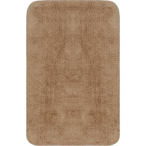 Badteppich-Set 3 Teile Beige