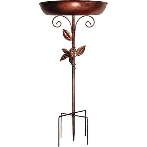 Support en fer pour bain d'oiseaux, facile à assembler, outil de jardin pour pelouse extérieure (1/4)