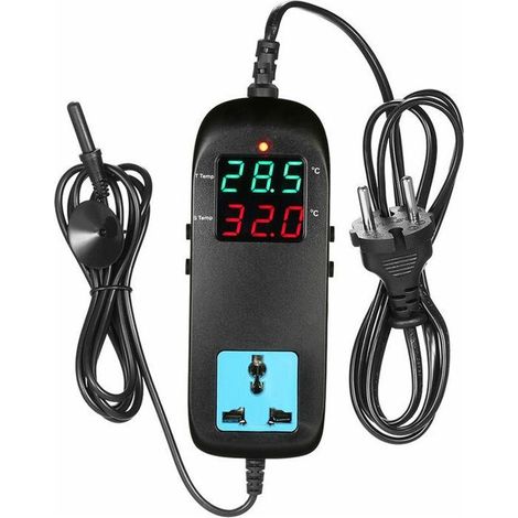 Online Store - Thermostat électronique intelligent à affichage numérique MH-2000 avec affichage de la température du thermostat du cordon (1/5)