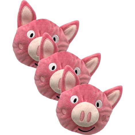 Aumüller Katzenspielkissen Schweinchen Peggy, 3er Set - Katzenspielzeug mit Baldrianfüllung (1/5)