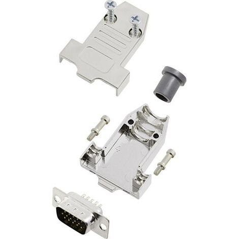 Kit embase SUB-D mâle Nombre de pôles: 15 encitech DTNT09-M-HDP15-K 6355-0071-01 180 ° fût à souder (1/2)