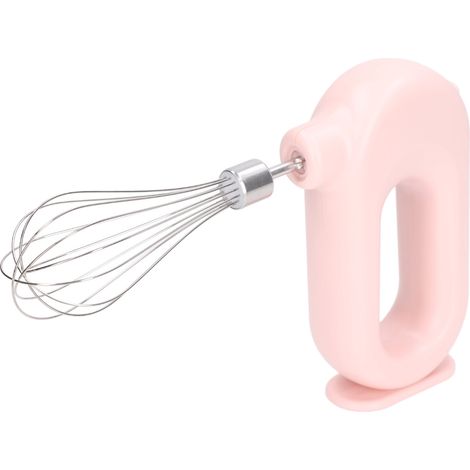 Batteur à Main Électrique Rechargeable USB, 4 Niveaux de Vitesse, Fouet à Œufs et Mousseur à Lait Portable pour Cuisine Rose