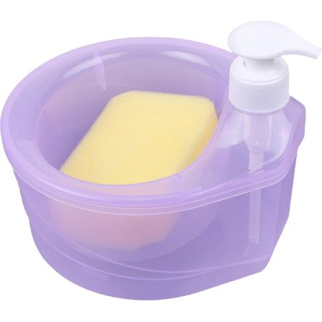 Distributeur de liquide vaisselle 2-en-1 avec porte-éponge, 1000 (1/4)