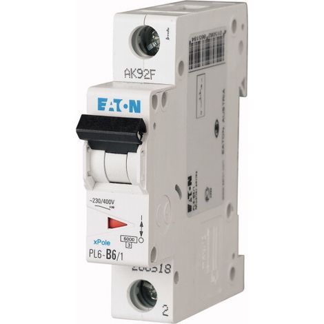 Interruttore automatico di sovracorrente PL6-B6/1 da 6 kA