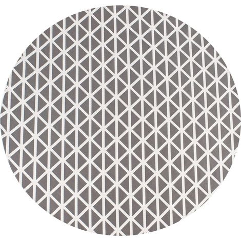 Tappeto rotondo per interni ed esterni con motivo geometrico ⌀160 cm Grigio Panaji