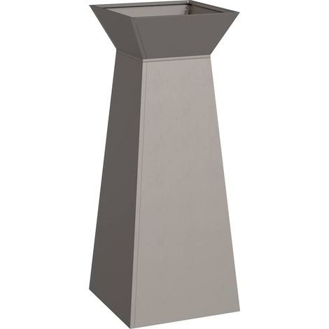 Jardinière,Bac à fleurs,Pot de fleurs à pilier Argent 40 x 40 x 100 cm Acier CFW98266 (1/5)