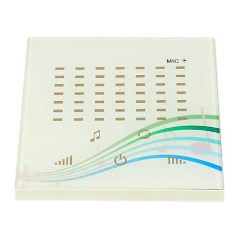 Centralina Audio Musica Touch Panel Music Controller Da Incasso A Muro 86X86mm 4 Canali 3AX4