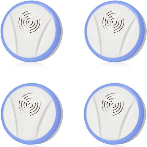 Répulsif Ultrason Moustique Lot De 4,à ultrasons insectifuge électronique et Anti-rongeurs pour Rongeurs Souris Moustique Cafard Araignée Mouche (1/5)