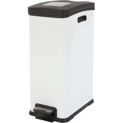 Poubelle à pédale EKO Rejoice 30L Blanc