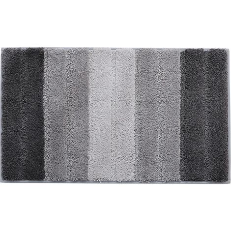 Tapis de sol floqués à rayures dégradées en microfibre, antidérapants et absorbants, pour porte, salle de bain, chambre, moquette d'intérieur