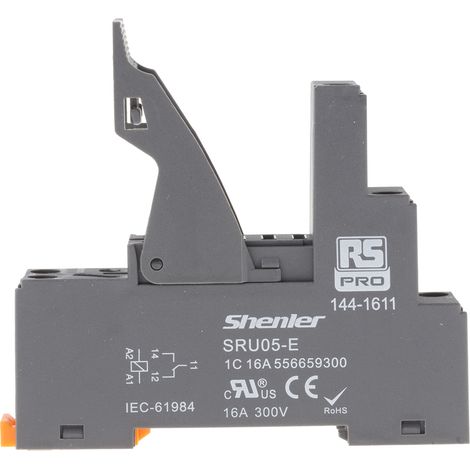 Embase, Rail DIN, 300V c.a., pour Relais RFT ( Prix pour 1 ) (1/3)
