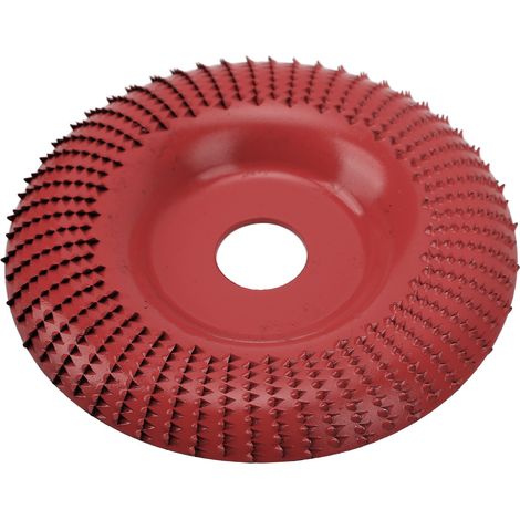 Disque de sculpture bois stable, sans déformation, construction robuste, plateau de ponçage pour meuleuse, roue de façonnage rouge (1/5)