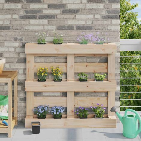 vidaXL Flower Boxes for Euro Pallets 24 pcs Black 13.5 x 9 x 9.5 cm