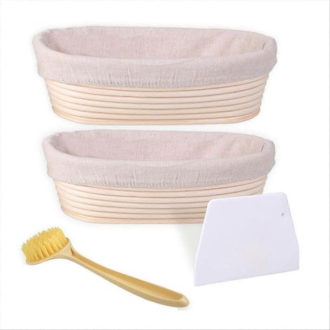 Panier de fermentation pour pain, ovale de 25 cm (10 pouces), pour la cuisson du pain au levain (1/5)