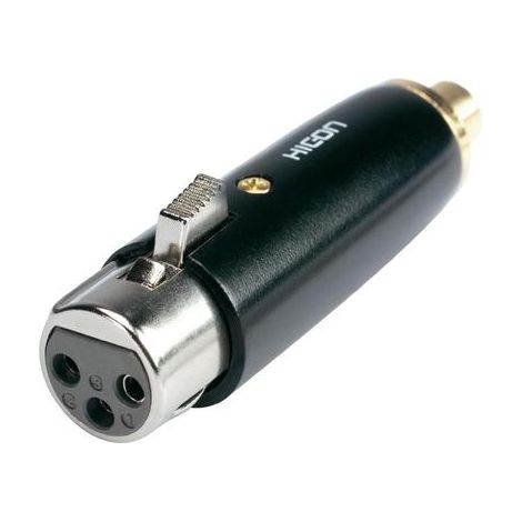 HICON HI-X3CI-FF HI-X3CI-FF-ADATTATORE XLR RCA FEMMINA, 1 PEZZO, NERO