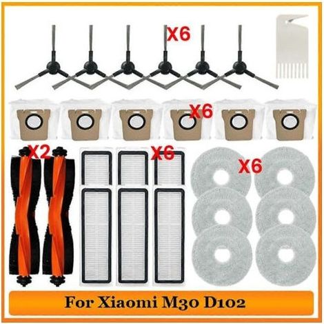 Pièces détachées pour aspirateur Xiaomi M30 D102 : brosse principale, lingette de nettoyage, sac à poussière, filtre HEPA (1/5)
