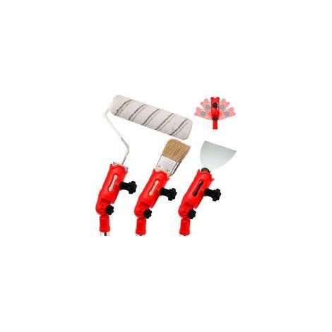 Support Extensible pour Pinceau de Peinture Multi-Angles, Adaptateur Réglable pour Manche Télescopique, Outil Universel pour Peindre Murs et Plafonds en Hauteur (1/5)