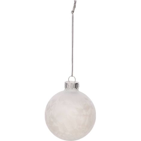 BDN VERRE 80MM GIVRE BLANC - Feeric lights & christmas (1/2)