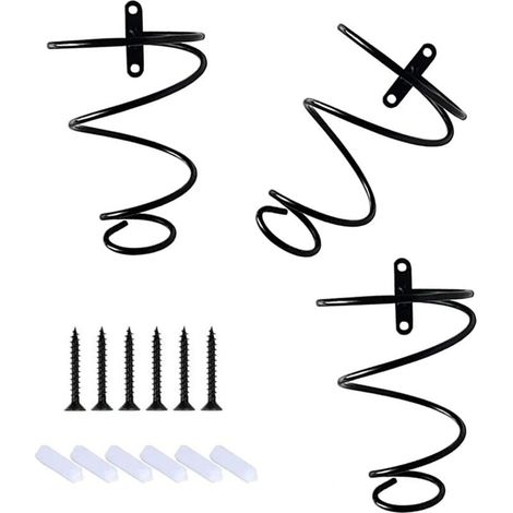 3 Pièces Bouteille de Vin Murale en Fer, Organisateur De Casier à Vin Suspendu en Métal, Wall Mounted Iron Wine Rack, Appliquer Au Support de Stockage, Support de Stockage de Bouteille, Spirale (1/5)