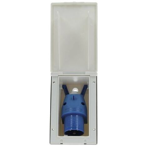 Unterputz-Steckdose mit drehbarem Stecker, CE17-konform, weiß (1/5)