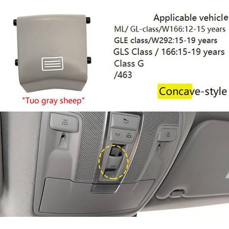 1 Farbe: Konvexes Alpakagrau Material: ABS Passend für Mercedes-Benz ML-Klasse, GL-Klasse, GLE-Klasse, GLS-Klasse und G-Klasse. (1/5)