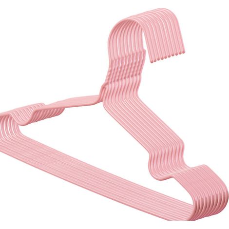 Wäscheständer für Kinder und Erwachsene, Kleiderbügel, abriebfeste Kleiderbügel für Studentenwohnheime, 10er-Set, nordisches Rosa, 30 cm (1/5)