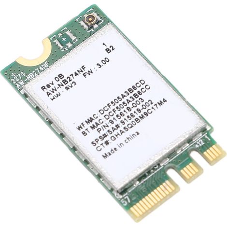Module de Carte Fil NGFF M.2 Carte WiFi Adaptateur Réseau 300 Mbps avec 4.0 pour 7 8 10, Installation Plug and Play Facile (Pas d'antenne) (1/5)