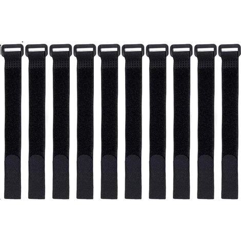 Bridas para cables, reutilizables, longitud ajustable, 2 x 40 cm, 100 unidades (1/2)