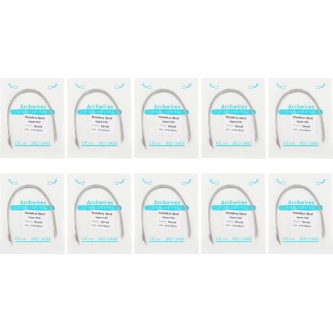 100 pièces Fil d'Arc en Acier Inoxydable 0.018 pouces pour Appareil Dentaire Orthodontique (1/5)