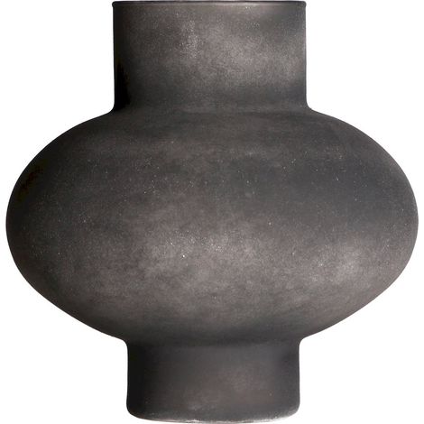 Vase Ghalea chic en verre noir - Noir charbon mat (1/4)