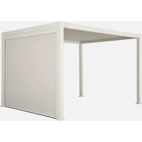 Pergola bioclimatica 3x4m in alluminio + tenda da sole 3m