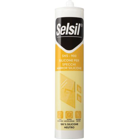 12PZ SILICONE NEUTRO PER SPECCHI 'SNS' trasparente ml 310