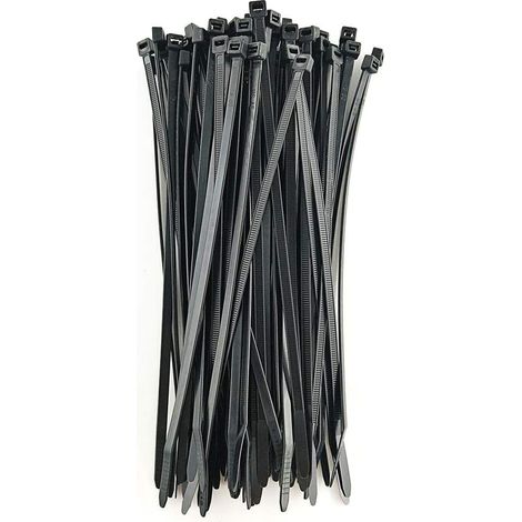Attaches de câble en plastique et nylon noir, pour clôtures, voyages, extérieur, 35,5 cm, 22,7 kg, résistantes aux UV, 100 pièces