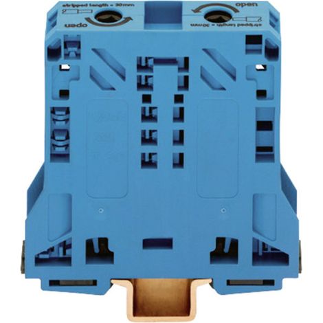 WAGO 285-154 Durchgangsklemme 20 mm Zugfeder Belegung: N Blau 1 St.