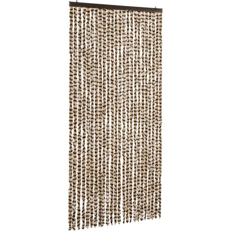 Moustiquaire,Rideau anti-moustique Beige et marron 100x220 cm Chenille CFW36527 (1/5)