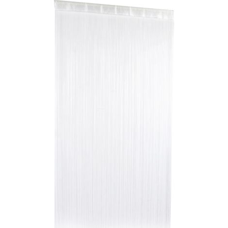 Rideau à pompons en chaînette pour porte ou fenêtre, idéal pour une chambre ou un café (blanc) (1/5)