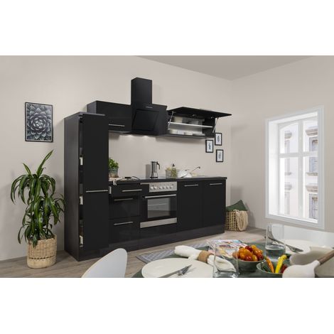Cuisine Kitchenette Chêne Noir Amanda 240 cm Respekta Premium