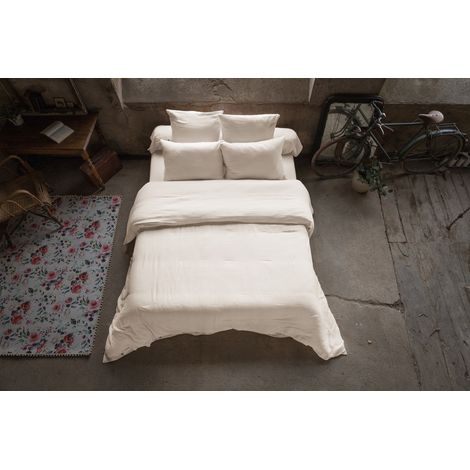 Housse de couette 260 x 240 cm – Double gaze de coton – Collection Gaïa – Coloris Pampa
